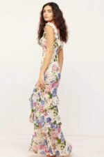 Bonnie Printed Ruffled Maxi Dress - Image 3