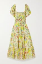 Brianna Printed Lace Trimed Midi Dress - Image 6