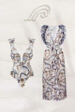 Britney Ocean Printed Two-pieces Swim Set