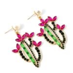 Cactus Diamante Drop Earrings - Image 2
