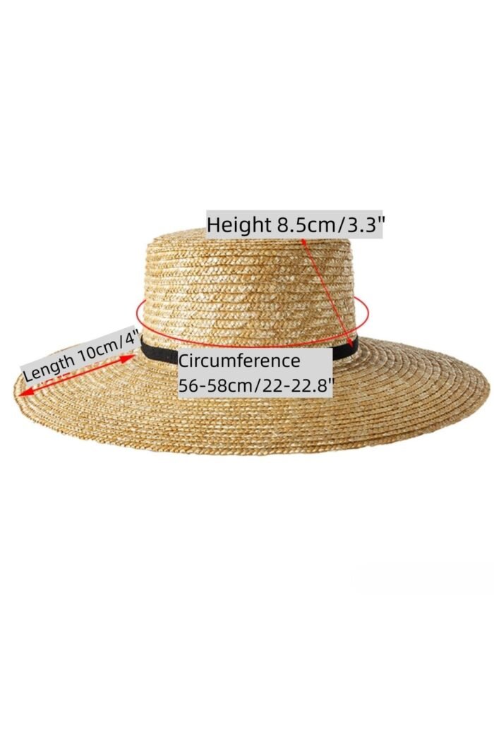 Carla Beaded Chain Straw Hat - Image 8