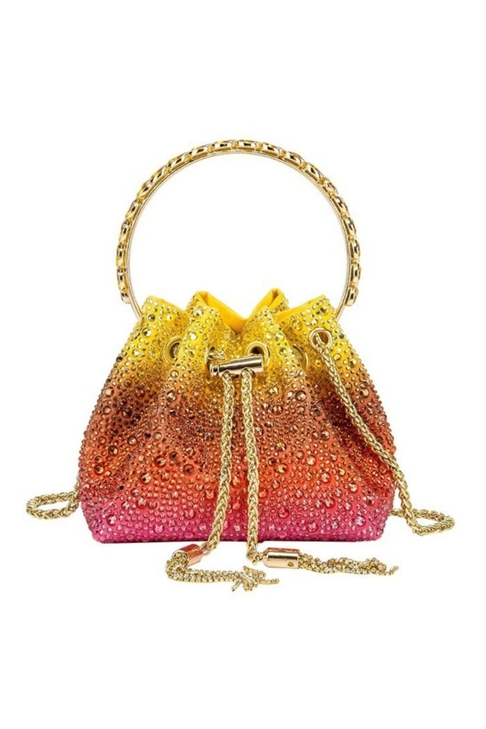 Carlin Diamente Loop Handle Bucket Bag - Image 1