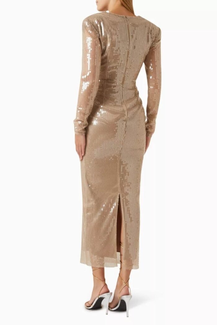 Cathy Flower Sequins Midi Dress - Image 6