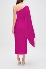 Chaya Plisse One-shoulder Midi Dress - Image 4