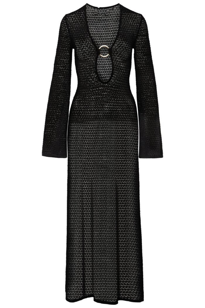 Chaya V-neck Crochet Knit Maxi Dress - Image 14