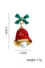 Christmas Bowknot Jingle Bell Drop Earrings - Image 5