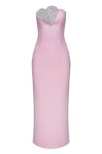 Claire Diamante Heart Strapless Maxi Dress - Image 4