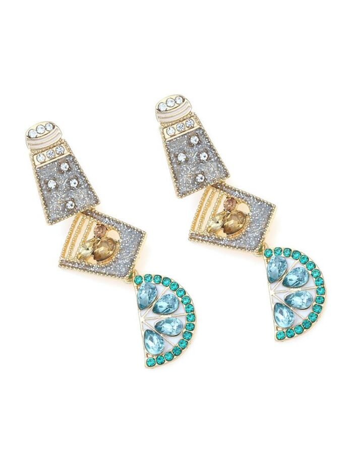 Cocktail Diamante Drop Earrings - Image 4