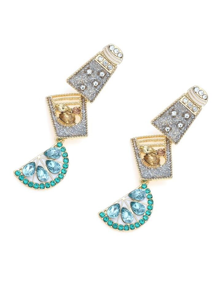 Cocktail Diamante Drop Earrings - Image 1