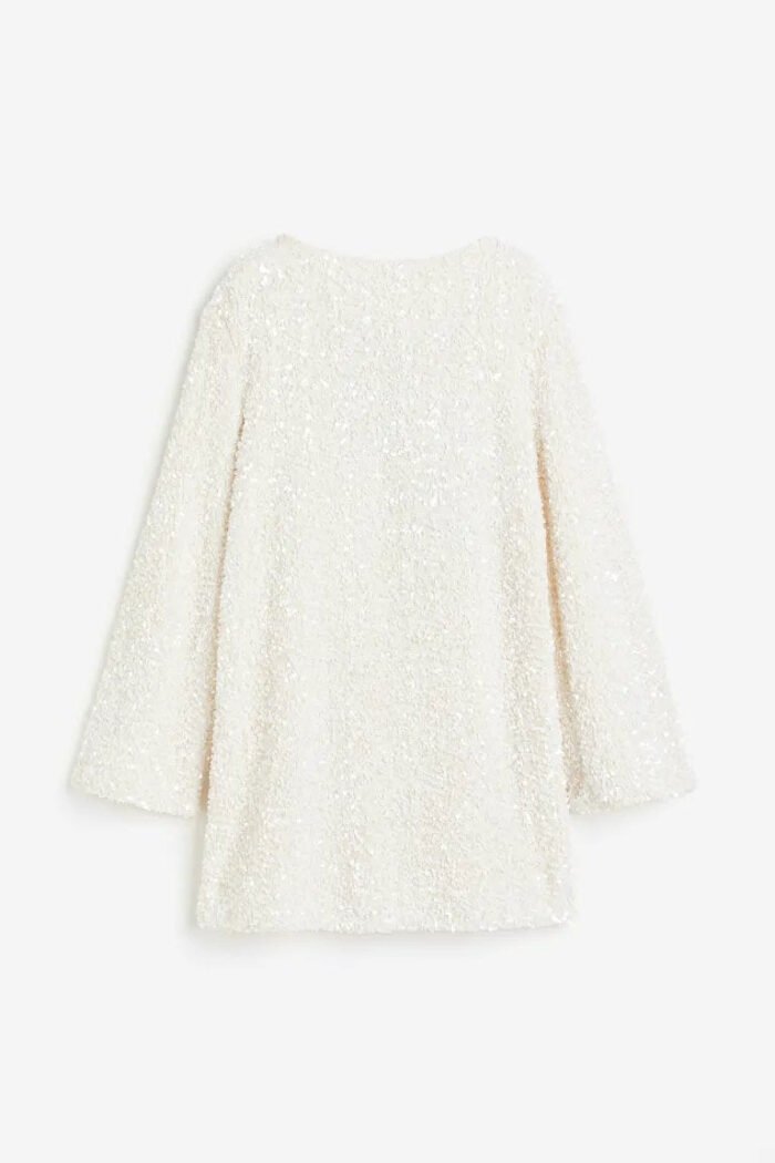 Coral Sequins Tie-back Mini Dress - Image 6