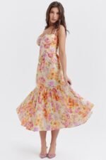 Cottie Printed Flare Midi Dress - Image 3