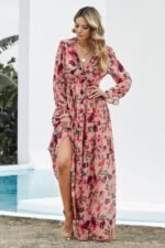 Dale Printed V-neck Tiered Maxi Dress - Image 5