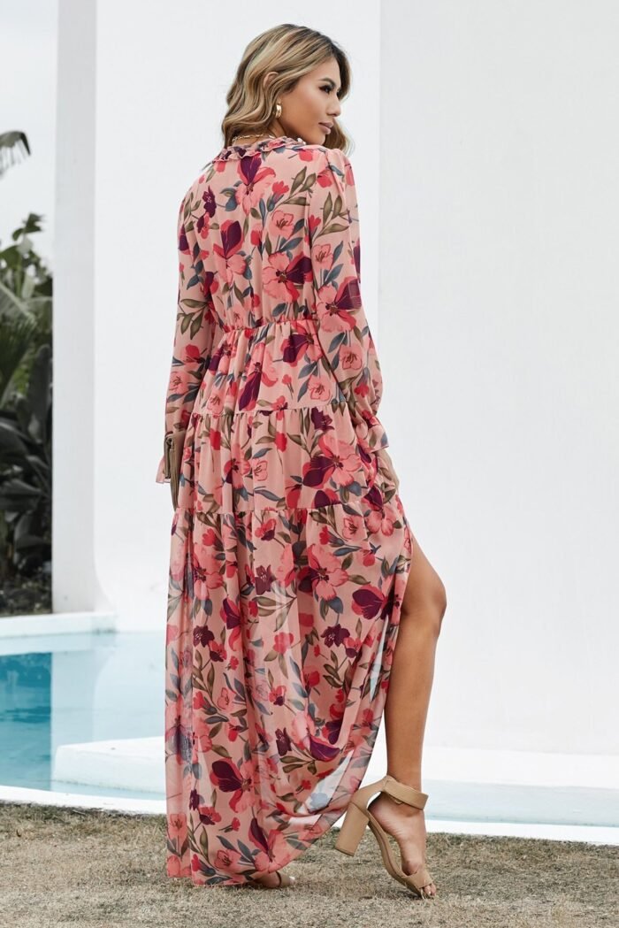 Dale Printed V-neck Tiered Maxi Dress - Image 6
