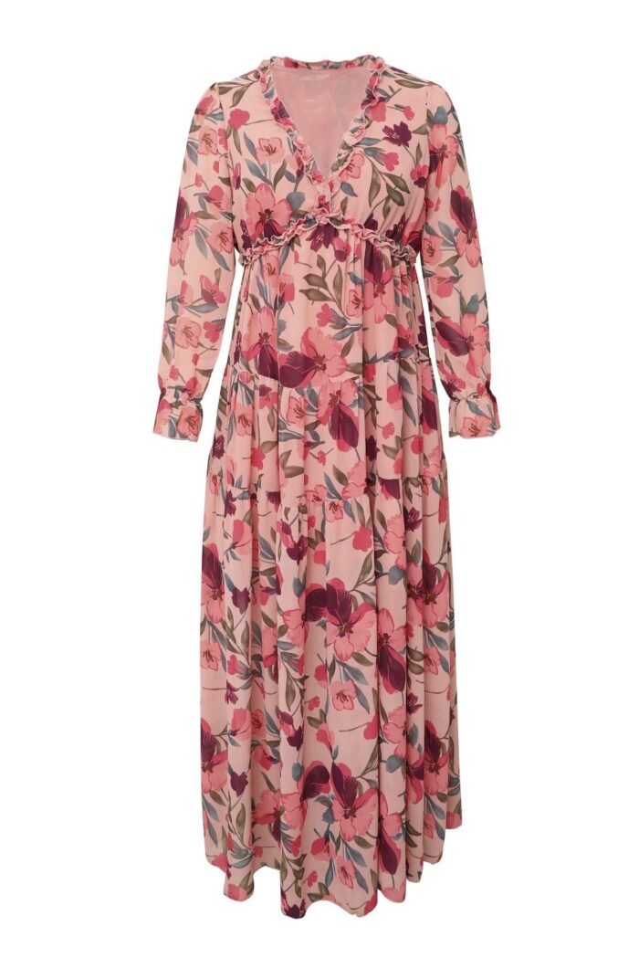 Dale Printed V-neck Tiered Maxi Dress - Image 7
