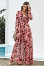 Dale Printed V-neck Tiered Maxi Dress - Image 4