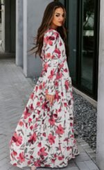 Dale Printed V-neck Tiered Maxi Dress - Image 2