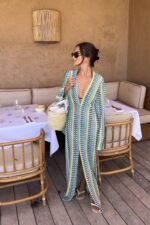 Dawn V-neck Slit Crochet Maxi Dress - Image 8