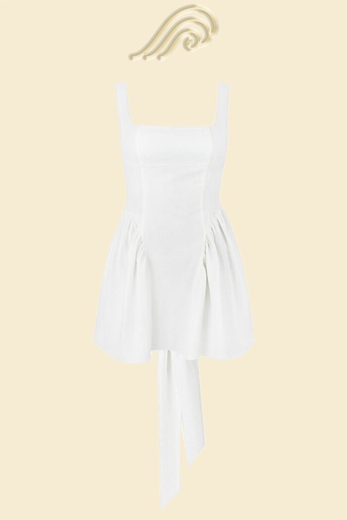Debby Bow-tie Backless Mini Dress - Image 9