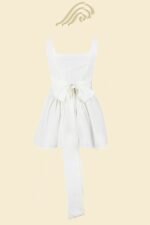 Debby Bow-tie Backless Mini Dress - Image 10