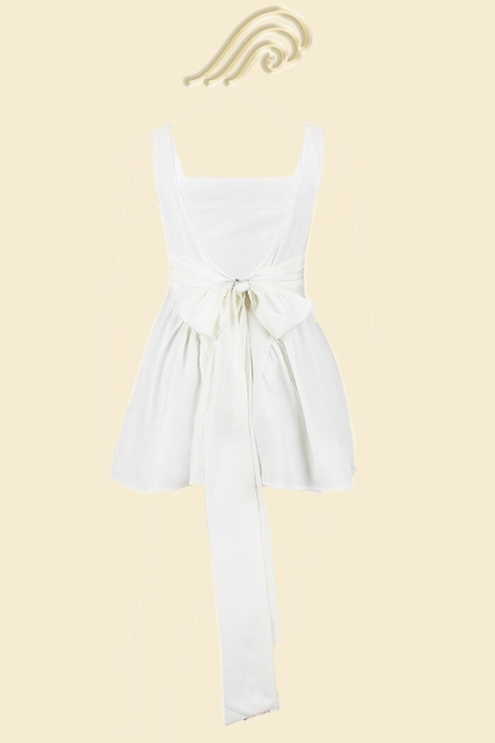 Debby Bow-tie Backless Mini Dress - Image 10