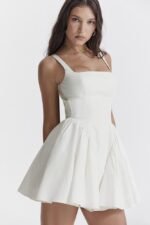 Debby Bow-tie Backless Mini Dress - Image 8