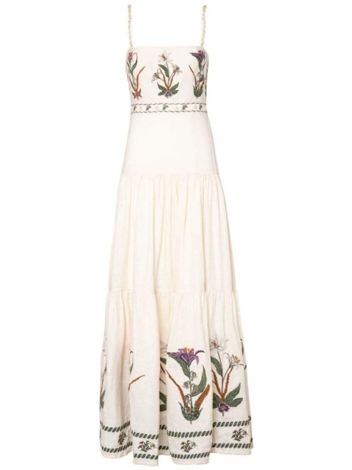 Denise Embroidered Floral Maxi Dress - Image 4