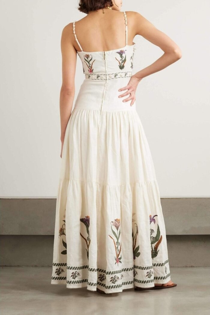 Denise Embroidered Floral Maxi Dress - Image 2