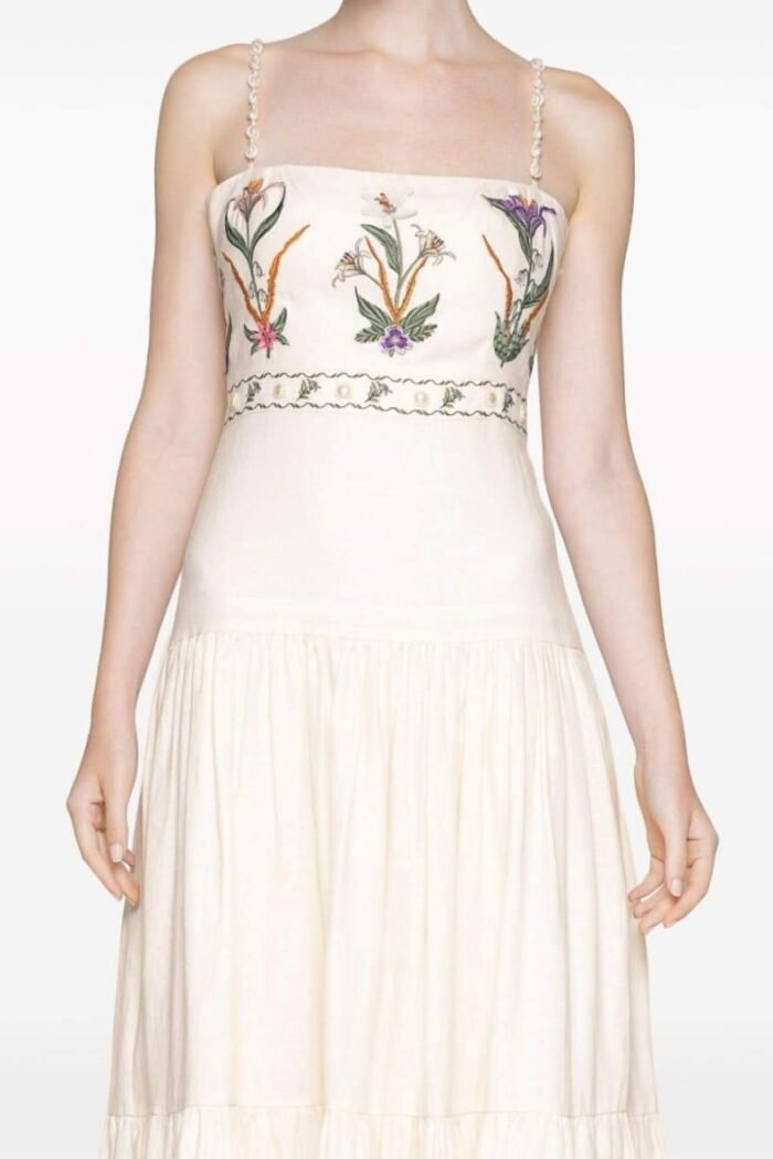 Denise Embroidered Floral Maxi Dress - Image 3