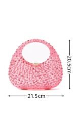 Diamante Embellished Acrylic Clutch Bag - Image 9