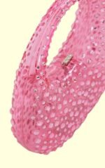 Diamante Embellished Acrylic Clutch Bag - Image 10