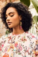 Diamante Parrot Tassel Earrings - Image 2