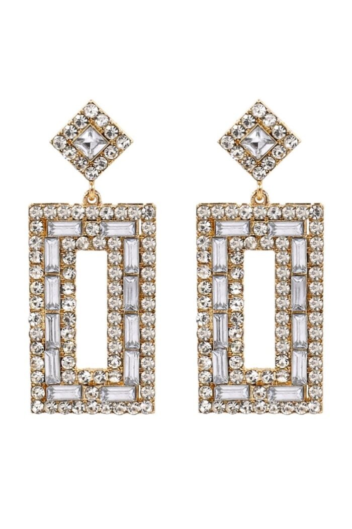 Diamante Retro Drop Earrings - Image 2