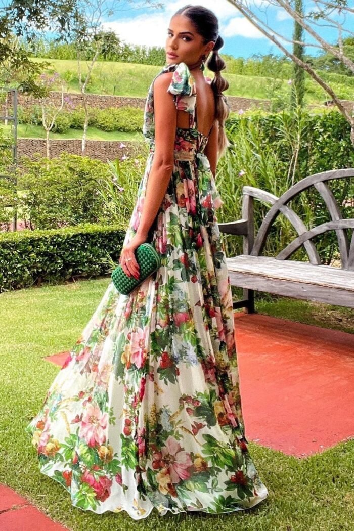 Dinah Printed Strap Maxi Dress - Image 5