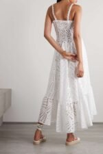 Dolly Embroidered Lace Midi Bustier Dress - Image 9