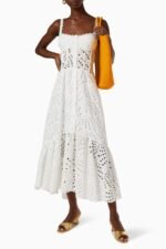 Dolly Embroidered Lace Midi Bustier Dress - Image 10