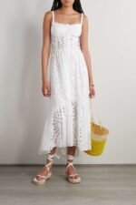 Dolly Embroidered Lace Midi Bustier Dress - Image 8