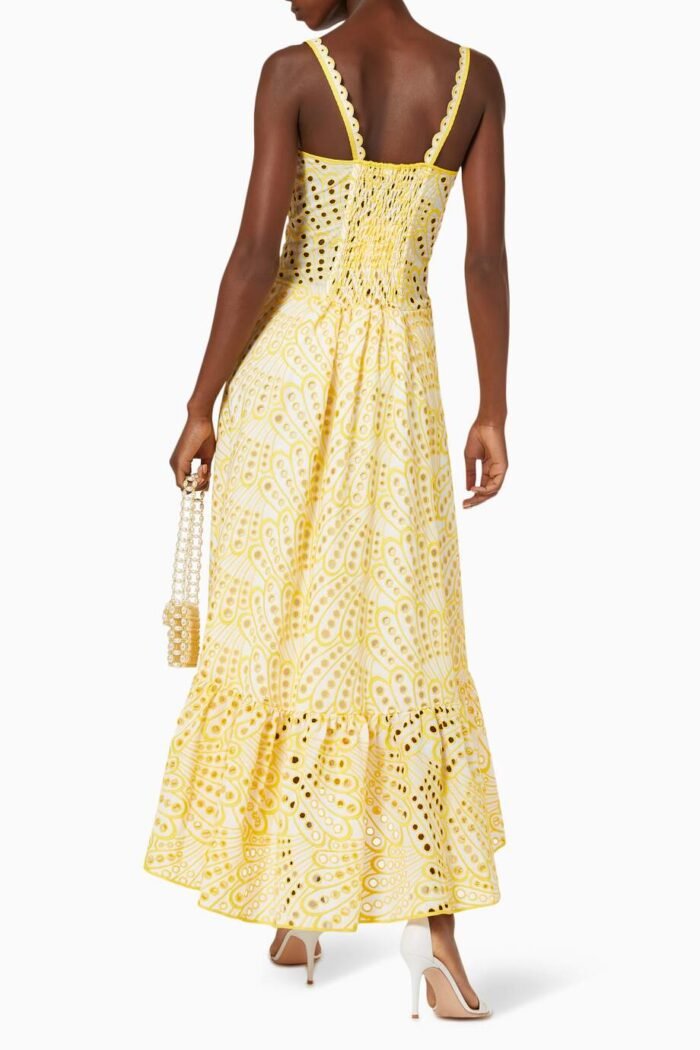 Dolly Embroidered Lace Midi Bustier Dress - Image 4