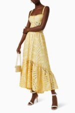 Dolly Embroidered Lace Midi Bustier Dress - Image 2
