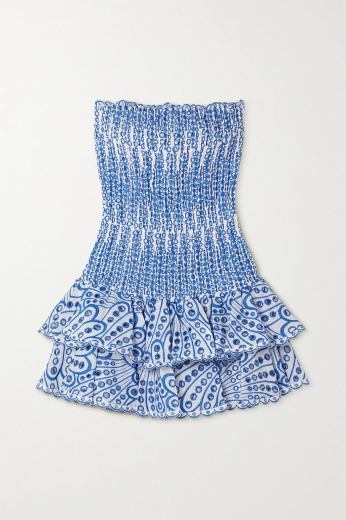Dolly Embroidered Lace Strapless Mini Bodycon Dress - Image 7