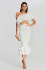Dolly Embroidered Lace Tiered Ruffle Maxi Dress Set - Image 4