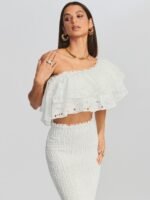 Dolly Embroidered Lace Tiered Ruffle Maxi Dress Set - Image 8