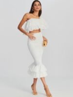 Dolly Embroidered Lace Tiered Ruffle Maxi Dress Set - Image 7