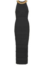Donna Embroidered Turtleneck Midi Knit Dress - Image 11