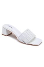 Doris Woven Square Toe Mules - Image 2