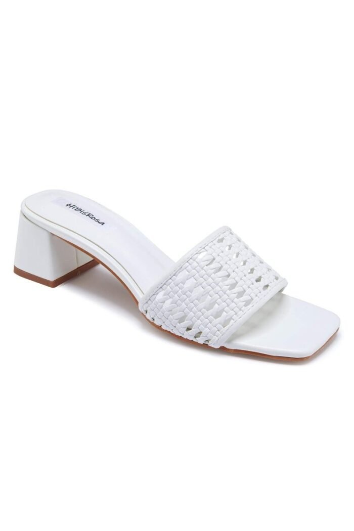 Doris Woven Square Toe Mules - Image 2