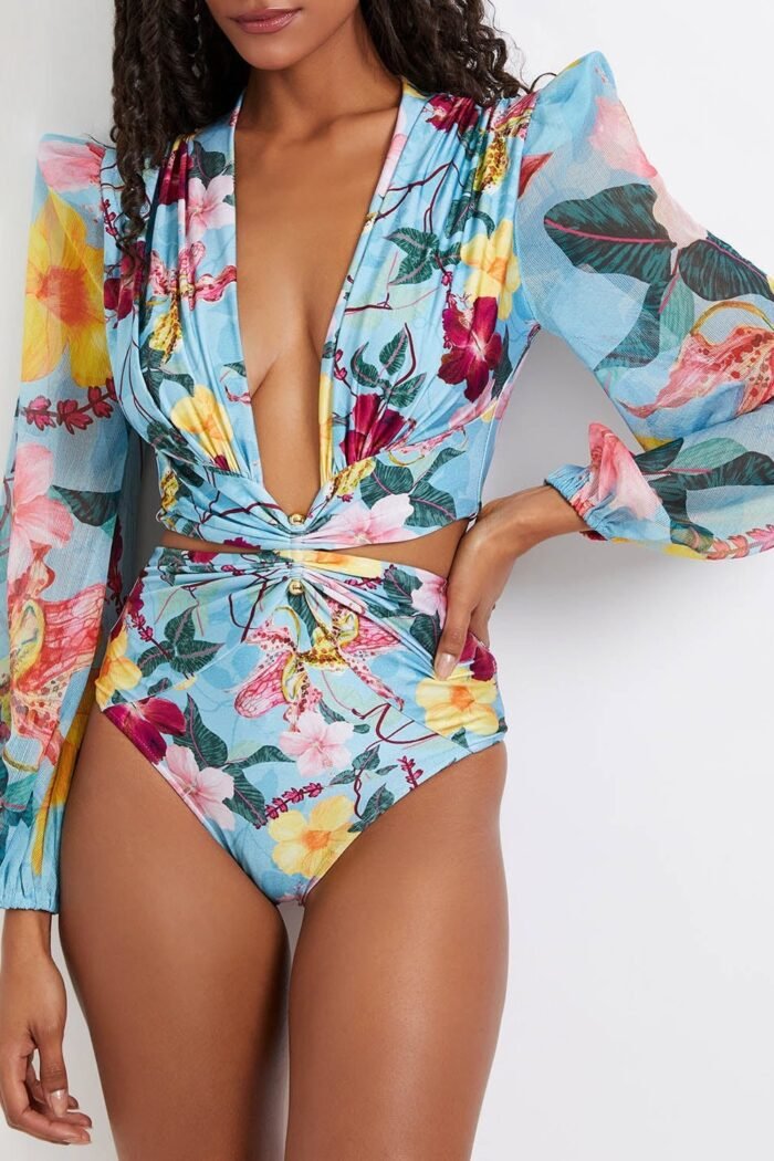 Dulcie Printed Ruffle Two-pieces Swim Set - Image 1