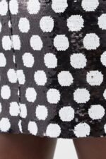 Dulcie Sequins Polka Dots Feather Mini Dress - Image 6
