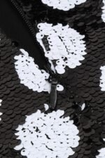 Dulcie Sequins Polka Dots Feather Mini Dress - Image 8