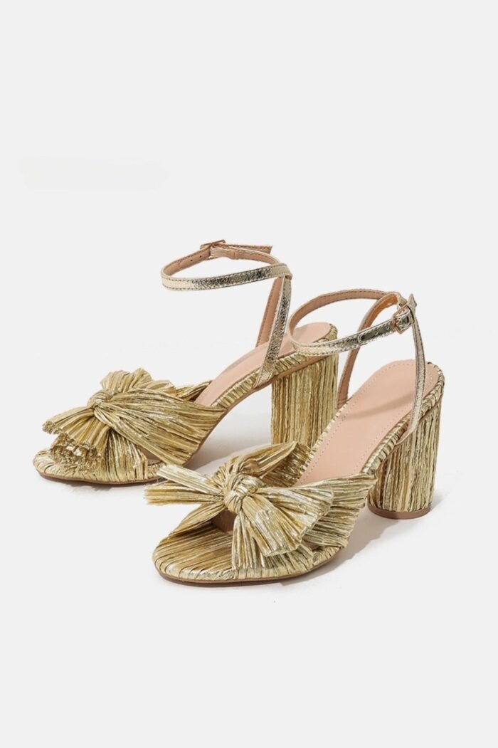Edna Bow-tie Heel Sandals - Image 1