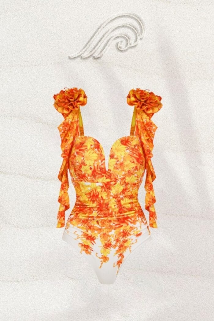 Effie Printed Ruffle Two-pieces Swim Set - Image 2